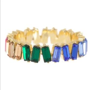 Covet Multicolor Crystal Eternity Band Sz 8 NWT